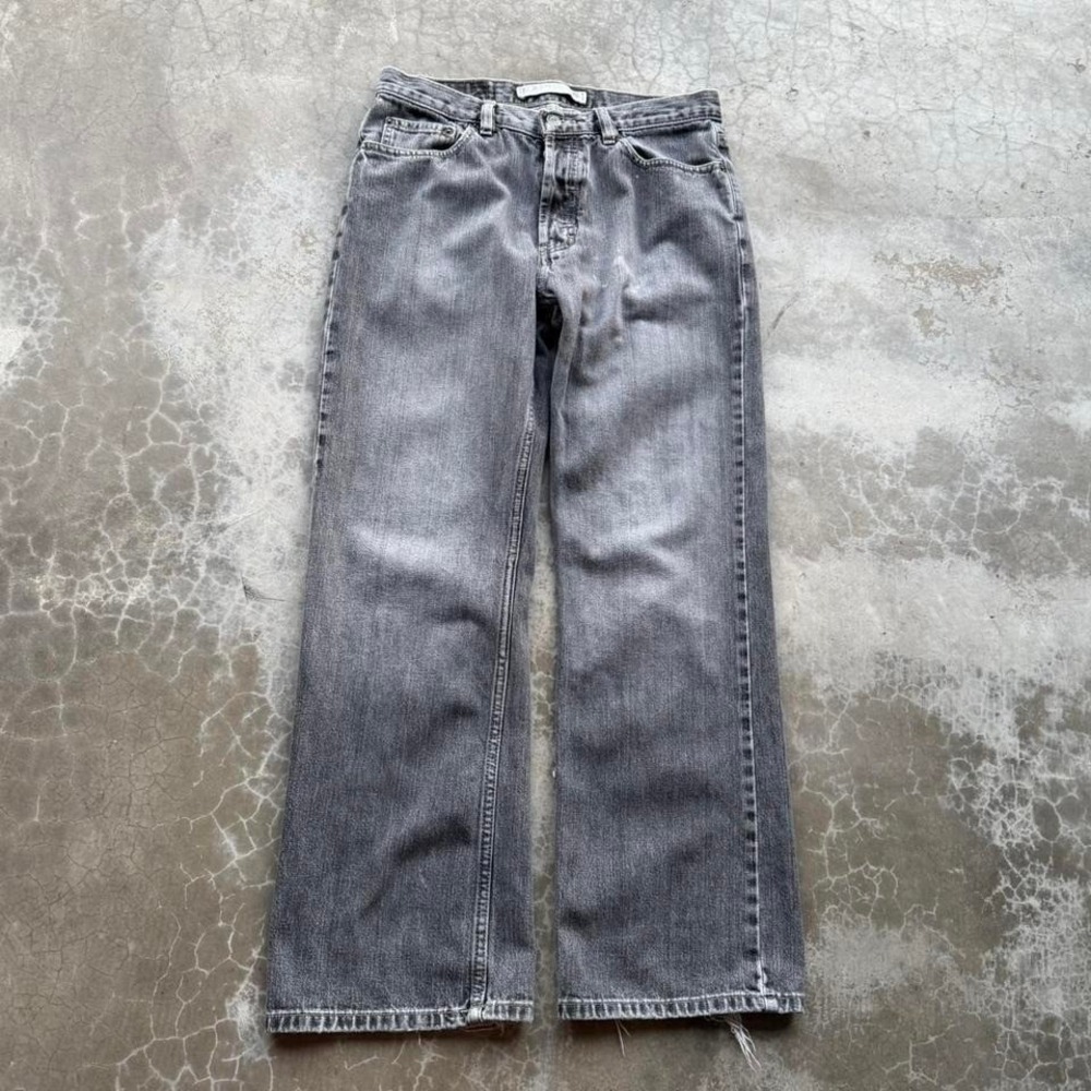 Vintage 90's Express Bootcut Flare wide leg faded black button fly denim jeans